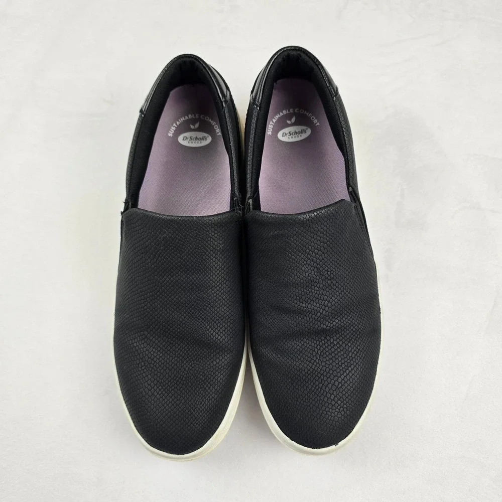 Dr Scholls Madison Next Black Slip On‎ Platform Sneakers Women's Size 10M